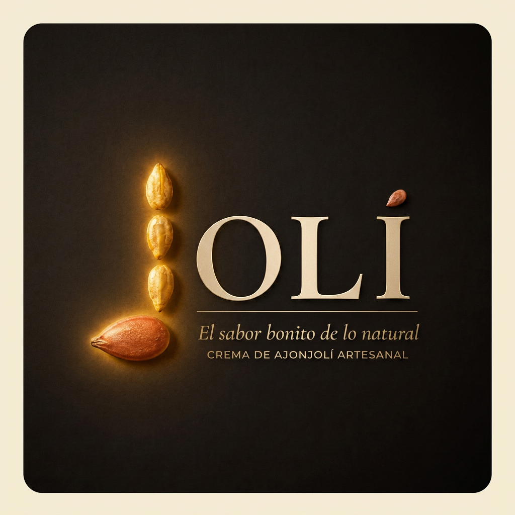 Logo JOLÍ — crema de ajonjolí artesanal, El sabor bonito de lo natural